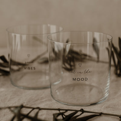 Eulenschnitt Trinkglas Mood 2er-Set schwarz