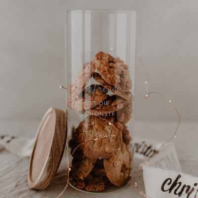 Eulenschnitt Vorratsglas Vorfreude weiß 25 cm