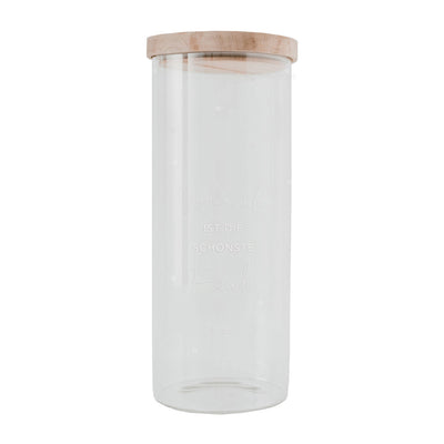 Eulenschnitt Vorratsglas Vorfreude weiß 25 cm