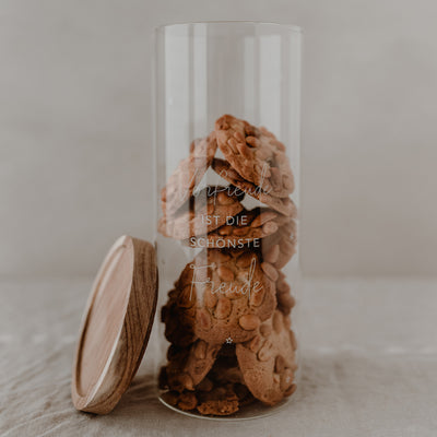 Eulenschnitt Vorratsglas Vorfreude weiß 25 cm