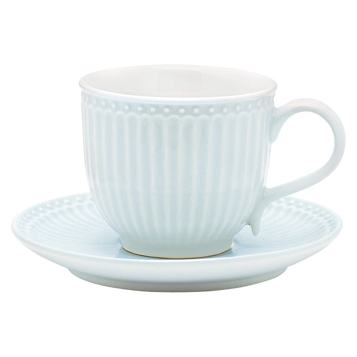 Greengate Tasse mit Untertasse Alice hellblau