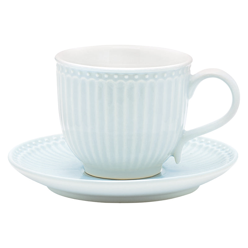 Greengate Tasse mit Untertasse Alice hellblau