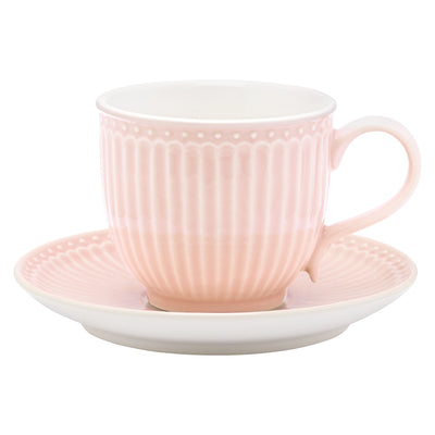 Greengate Tasse mit Untertasse Alice rosa