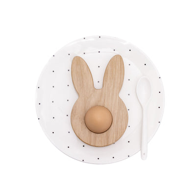 Eulenschnitt Eierbecher Hase