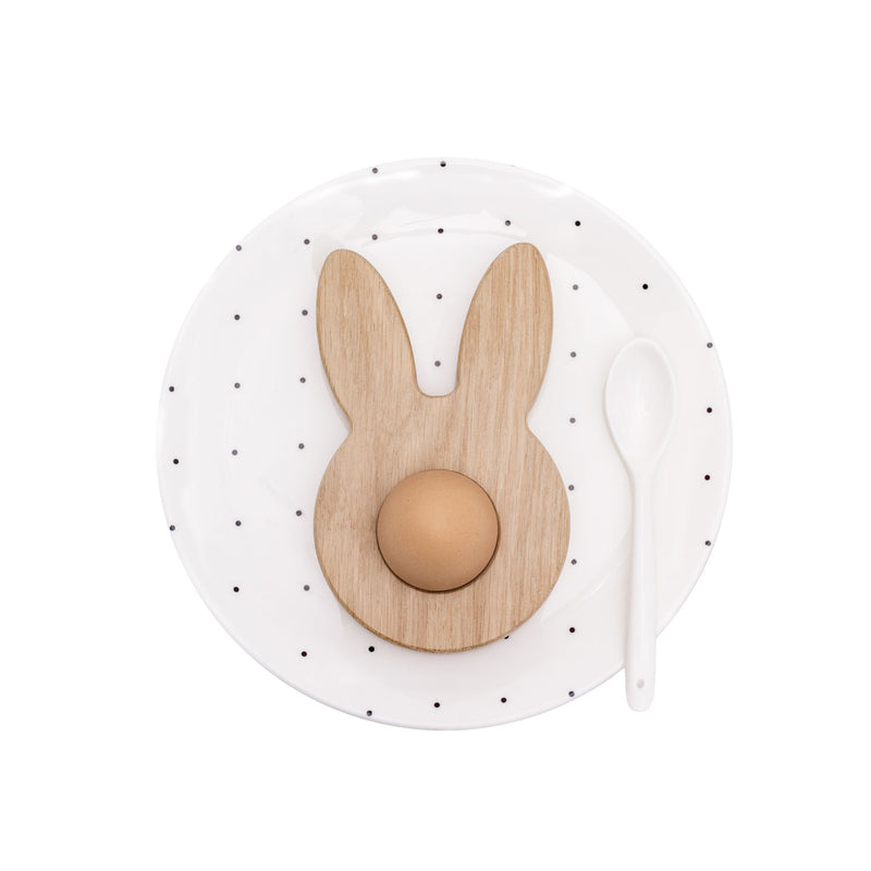 Eulenschnitt Eierbecher Hase
