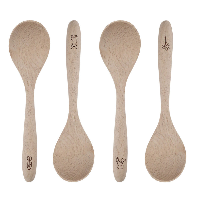 Eulenschnitt Holzlöffel Ostern im 4er Set