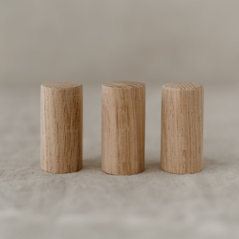 Eulenschnitt Wandhaken naturfarben 3er Set