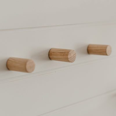Eulenschnitt Wandhaken naturfarben 3er Set