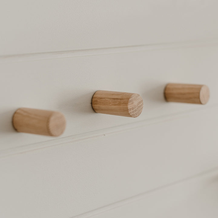 Eulenschnitt Wandhaken naturfarben 3er Set