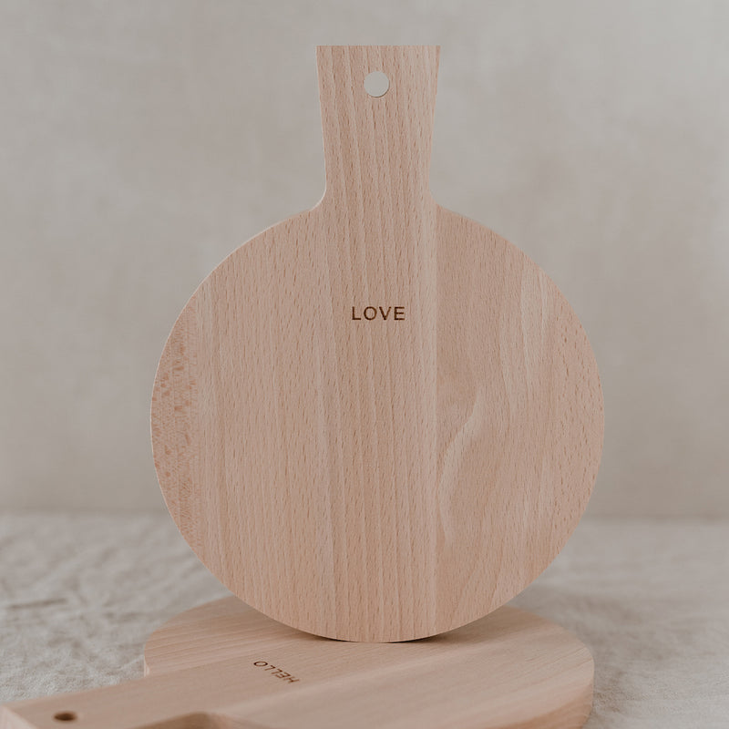 Eulenschnitt Mini-Schneidebretter Hello & Love Buche 2er-Set