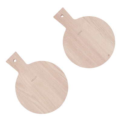 Eulenschnitt Mini-Schneidebretter Hello & Love Buche 2er-Set