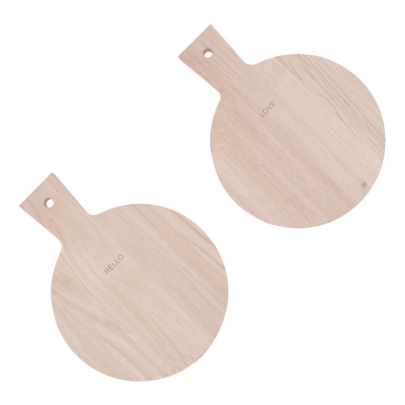 Eulenschnitt Mini-Schneidebretter Hello & Love Buche 2er-Set