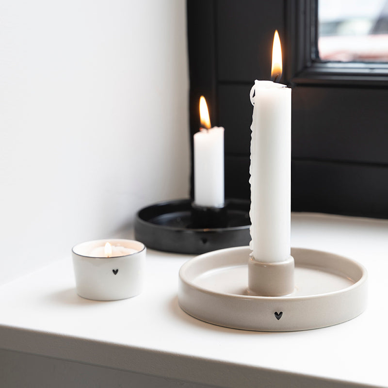 Bastion Collections Kerzenhalter Rund Matt Titane
