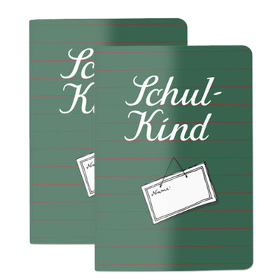 krima&isa Notizhefte A5 Schulkind 2er Set kariert