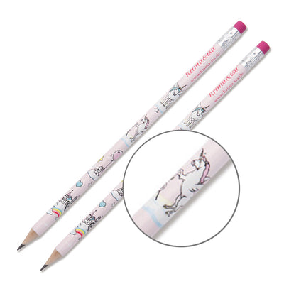 krima & isa Bleistift mit Radiergummi "Einhorn" 2er-Set