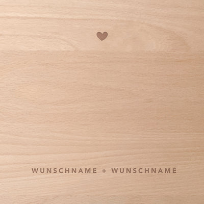 Schneidebrett „Mr. + Mrs.“ personalisiert
