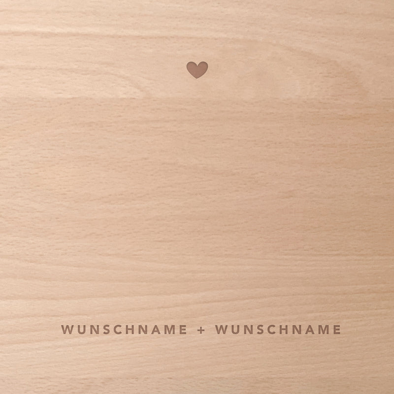 Schneidebrett „Mr. + Mrs.“ personalisiert