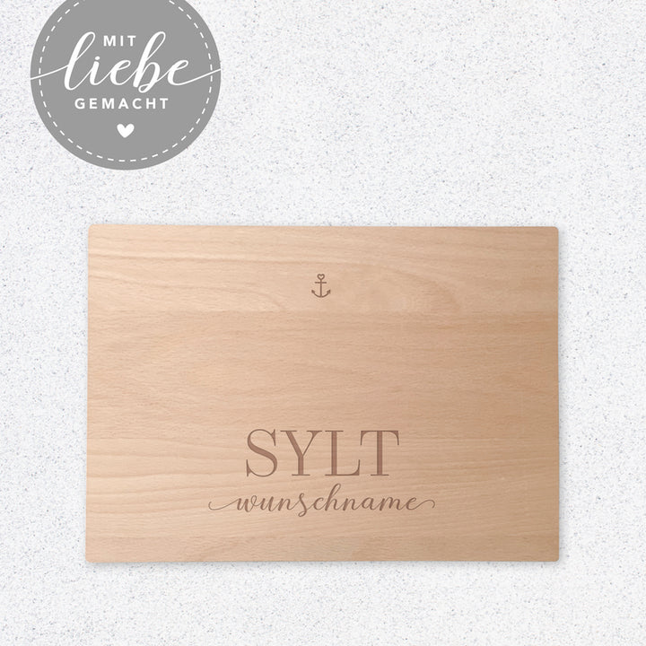 Schneidebrett „Sylt“ personalisiert