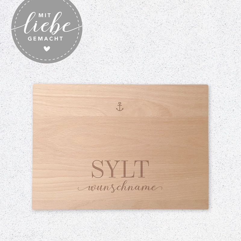 Schneidebrett „Sylt“ personalisiert