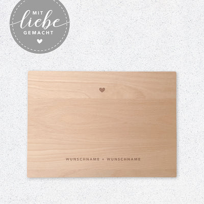 Schneidebrett „Mr. + Mrs.“ personalisiert