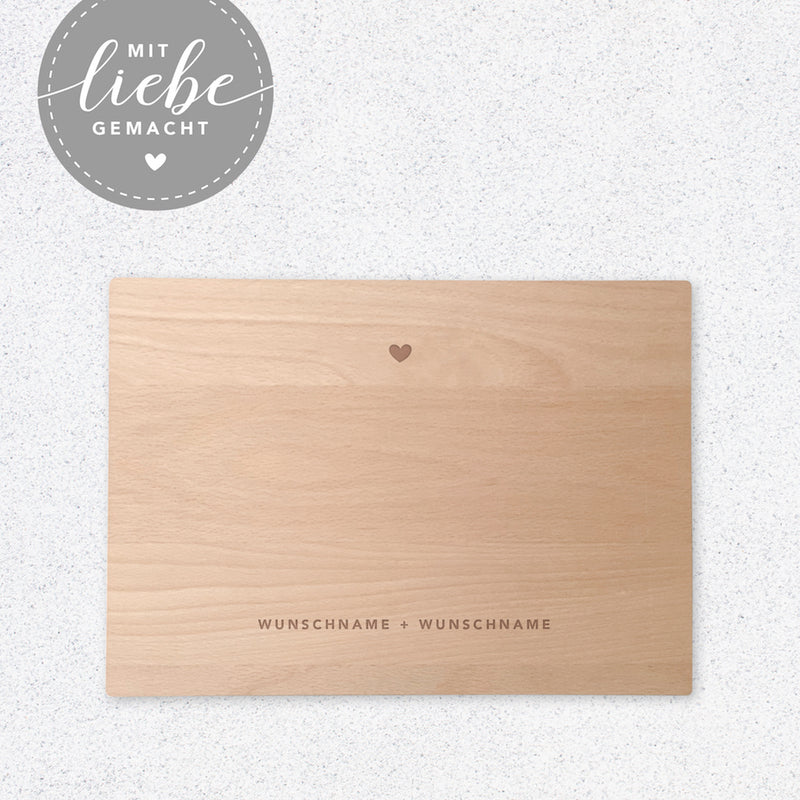 Schneidebrett „Mr. + Mrs.“ personalisiert