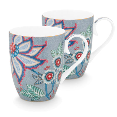 Pip Studio Tasse Flower Festival hellblau groß 2er-Set