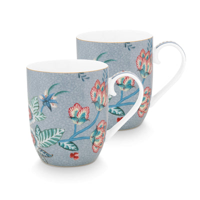 Pip Studio Tasse Flower Festival hellblau klein 2er-Set