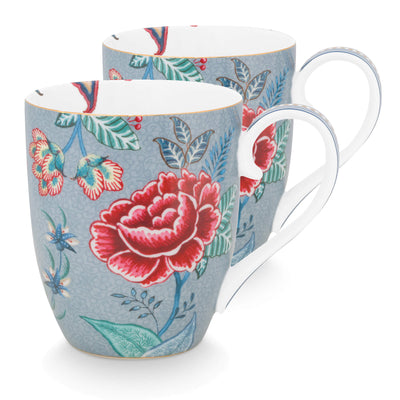 Pip Studio Tasse Flower Festival hellblau XL 2er-Set