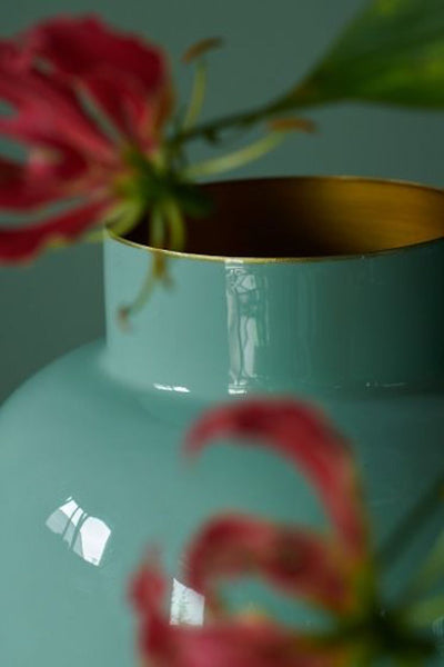 Pip Studio Vase Metall hellblau oval 30 cm