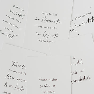 Eulenschnitt Spruchkarten Das Leben ist eine Wundertüte 6er-Set