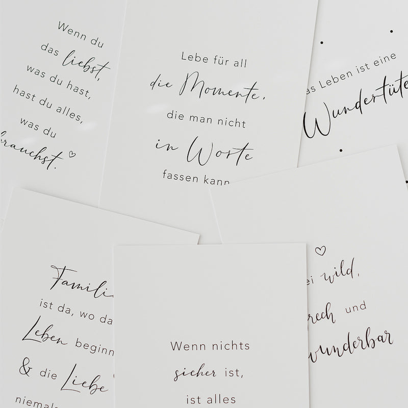 Eulenschnitt Spruchkarten Das Leben ist eine Wundertüte 6er-Set