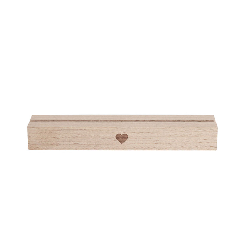 Eulenschnitt Kartenständer Herz 2er-Set naturfarben 15 cm