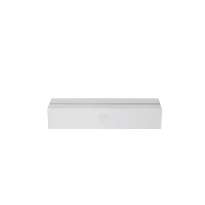 Eulenschnitt Kartenständer Herz 2er-Set weiß 10,5 cm