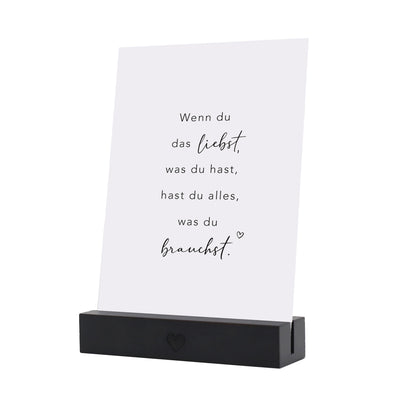 Eulenschnitt Kartenständer Herz 2er-Set schwarz 10,5 cm