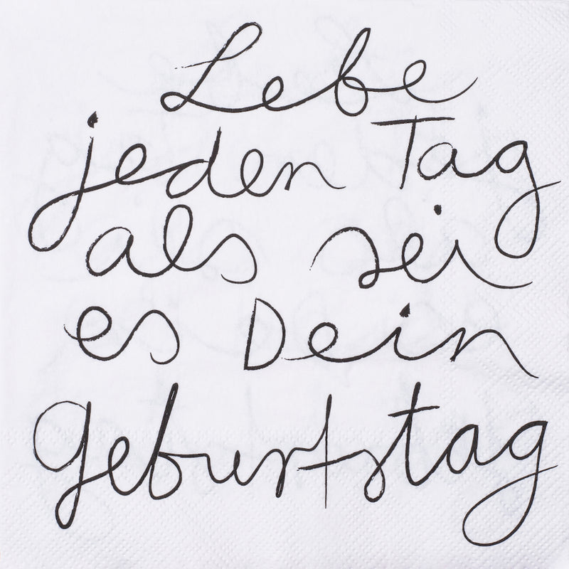 Räder Serviette Lebe jeden Tag als sei es