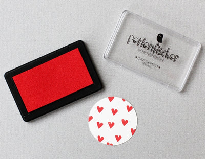 Perlenfischer Stempelkissen rot