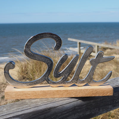 Schriftzug Sylt Aluminium