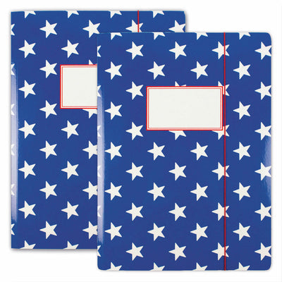 krima&isa Sammelmappe A4 Sterne dunkelblau 2er Set