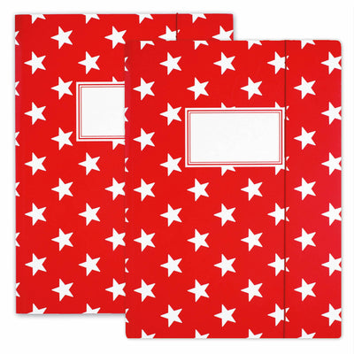 krima&isa Sammelmappe A4 Sterne rot 2er Set