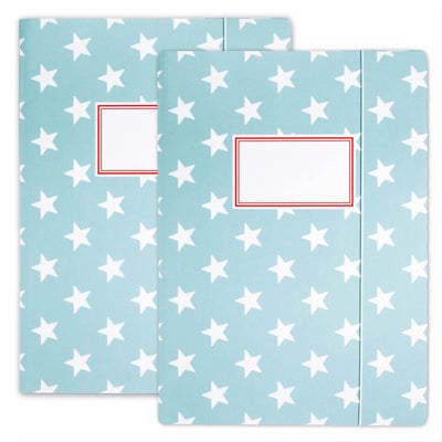 krima&isa Sammelmappe A4 Sterne türkis 2er Set