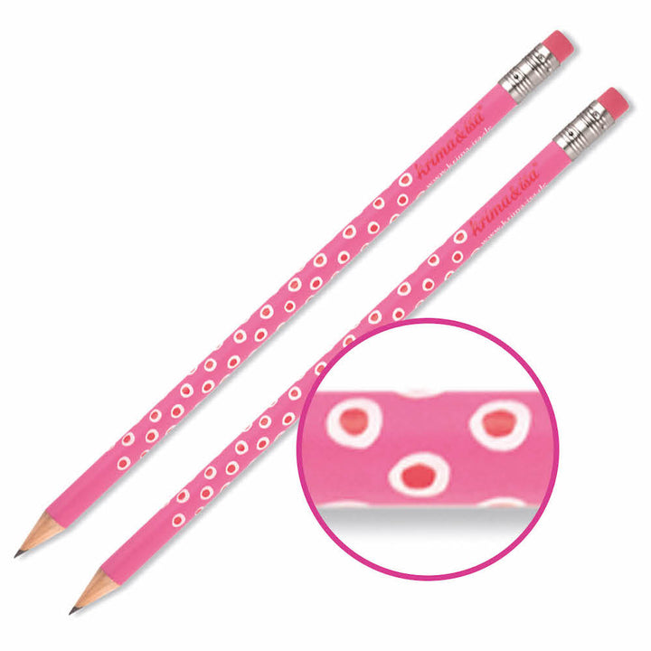 krima&isa Bleistifte Tupfer rosa 2er Set