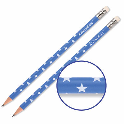 krima&isa Bleistifte Stern blau 2er Set
