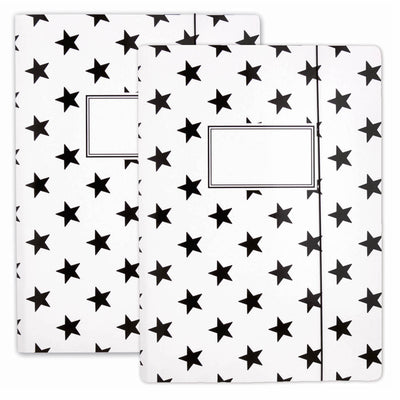 krima&isa Sammelmappe A4 Sterne weiß 2er Set