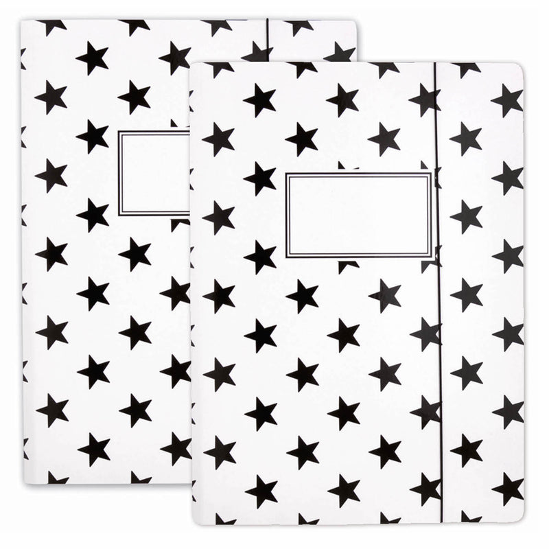 krima&isa Sammelmappe A4 Sterne weiß 2er Set