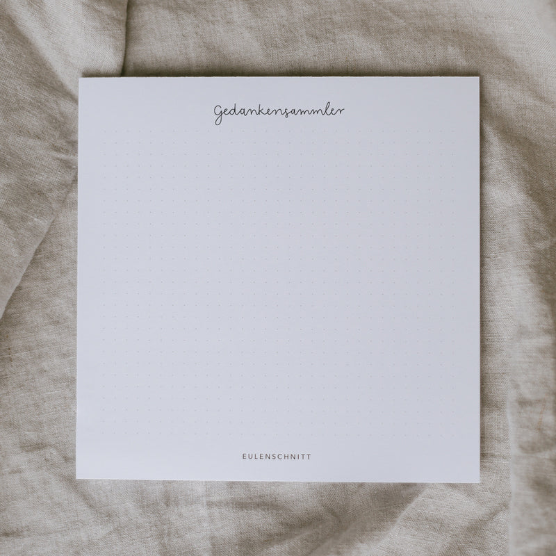Eulenschnitt Block Gedankensammler