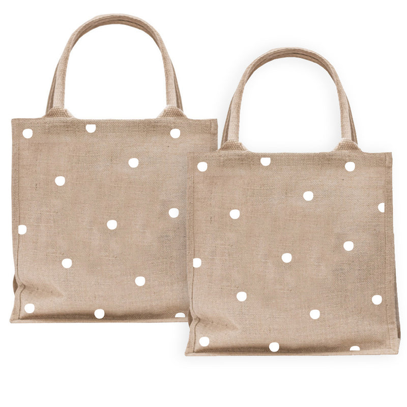 Eulenschnitt Mini Jute Shopper Punkte 2er-Set