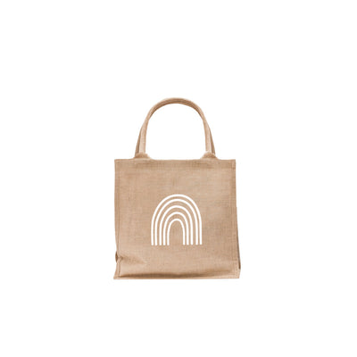 Eulenschnitt Jute-Shopper Regenbogen 2er-Set klein