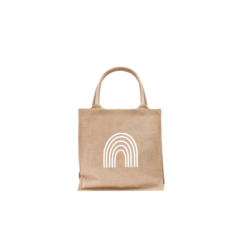 Eulenschnitt Jute-Shopper Regenbogen 2er-Set klein