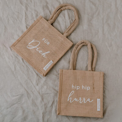 Eulenschnitt Mini Jute Shopper Für Dich 2er-Set