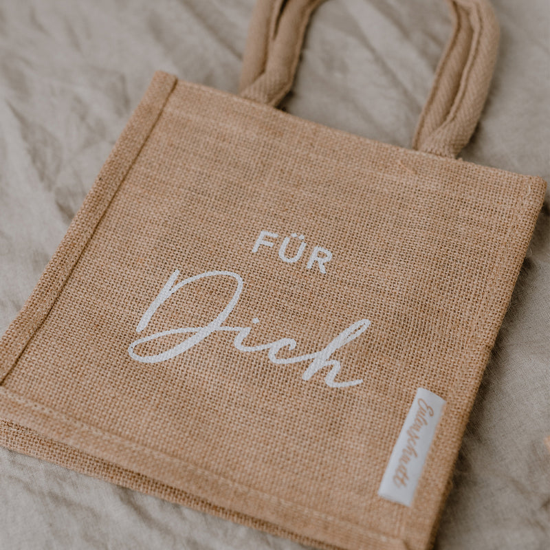 Eulenschnitt Mini Jute Shopper Für Dich 2er-Set